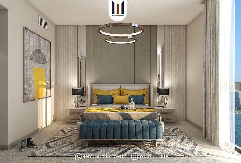 تصميم غرف نوم 3D فاخرة في دبي