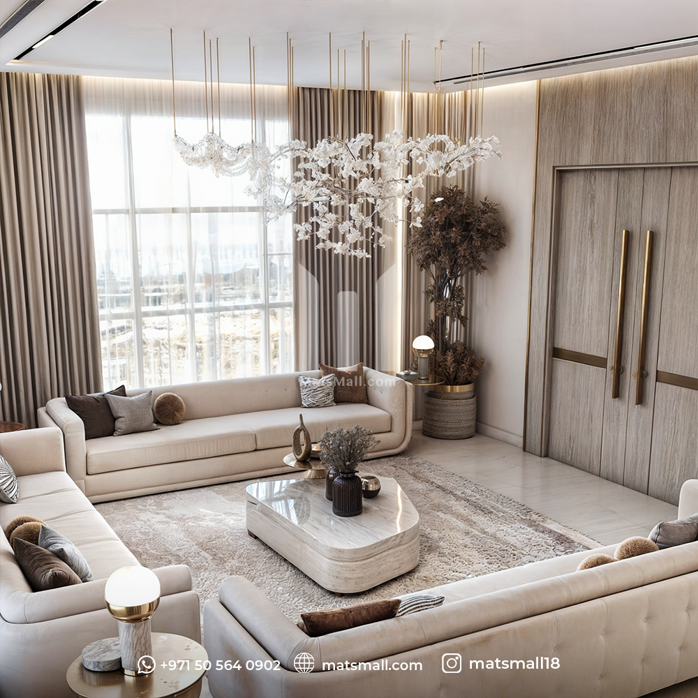 شركة تصميم ليفنج روم مودرن في أبوظبي